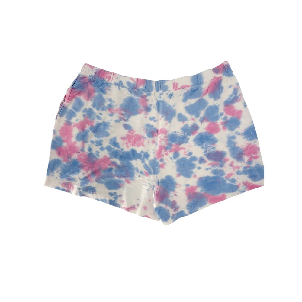 SANCTUARY Shorts Size 3X NEW Sunsoaker Elastic Waist Short Pink Blue Pockets - Picture 5 of 9